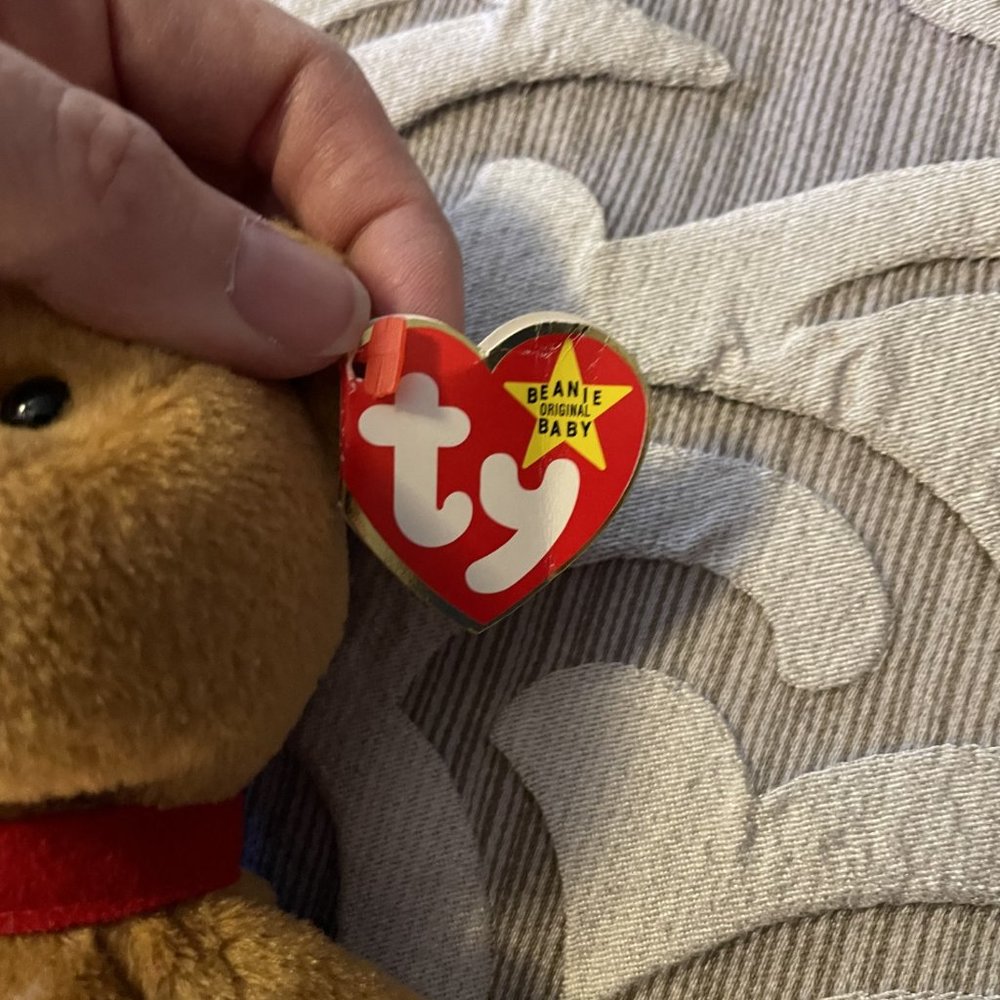 Lot of 2 TY Beanie Babies 1997 Holiday "Teddy" Bear & TY "Jangle" Bear -Set of 3 - Picture 3 of 6